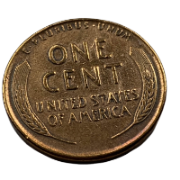Vintage copper penny used for scale reference