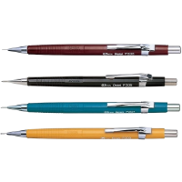 Set of mechanical drafting pencils in different sizes