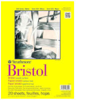 Drawing paper pad with smooth white surface