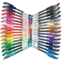 Collection of colorful gel pens in various shades